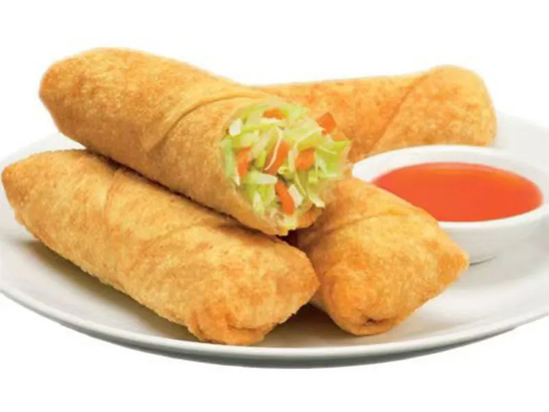 Crispy fried rolls with veggie filling at Panda Buffet, a Buffet Restaurant in Cushing